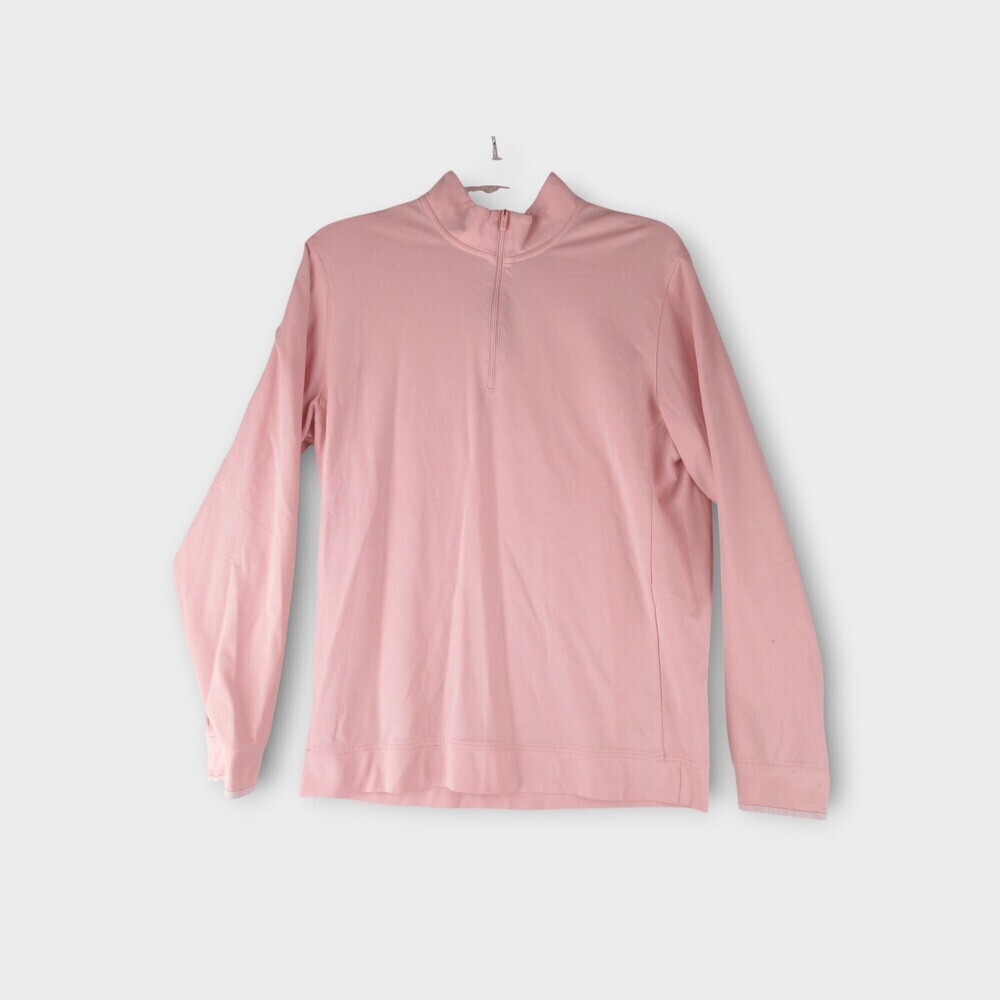 Adidas adiPure Pink Long Sleeve Quarter Zip Size M Stretch Lightweight Training